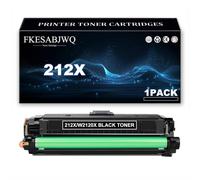 FKESABJWQ Cartucho Tóner 212X | Cartuchos Tóner W2120X W2121X W2122X W2123X para HP M555x M578f M578c M578z M554dn M555dn M578dn Impresoras,Black-1 Pack