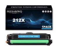 FKESABJWQ Cartucho Tóner 212X | Cartuchos Tóner W2120X W2121X W2122X W2123X para HP M555x M578f M578c M578z M554dn M555dn M578dn Impresoras,Cyan-1 Pack
