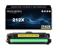 FKESABJWQ Cartucho Tóner 212X | Cartuchos Tóner W2120X W2121X W2122X W2123X para HP M555x M578f M578c M578z M554dn M555dn M578dn Impresoras,Yellow-1 Pack