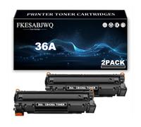 FKESABJWQ Cartucho Tóner 36A / CB436A | para HP P1505 P1505n M1120 M1120n M1522 M1522n M1522nf Impresoras | Alto Rendimiento | 2000 Páginas,Black-2 Pack