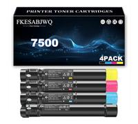 FKESABJWQ Cartucho Tóner 7500,4 Colors-1 Pack | Cartuchos Tóner 106R01436 106R01437 106R01438 106R01439 para Xerox Phaser 7500 7500N 7500DN 7500DT 7500DX 7500DNZ Impresoras