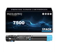 FKESABJWQ Cartucho Tóner 7500,Cyan-1 Pack | Cartuchos Tóner 106R01436 106R01437 106R01438 106R01439 para Xerox Phaser 7500 7500N 7500DN 7500DT 7500DX 7500DNZ Impresoras