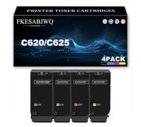 FKESABJWQ Cartucho Tóner C620 / C625 | 006R04616 006R04617 006R04618 006R04619 Cartuchos Tóner para Xerox VersaLink C620 C625 Impresoras,4 Colors-1 Pack