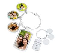 FKF Llaveros Personalizados Llavero Personalizado con Foto Texto Grabado Llaveros Originales Personalizados Regalos Personalizados Para Hombres Mujeres Papás y Novios
