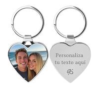 FKF Llaveros Personalizados Llavero Personalizado con Foto Texto Grabado Llaveros Originales Personalizados Regalos Personalizados Para Hombres Mujeres Papás y Novios