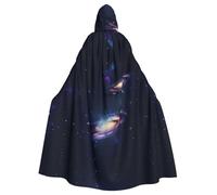 FKGKDF Capa gótica con estampado de galaxia en el universo para bailes de máscaras, capa de carnaval de fantasía oscura para fiestas de disfraces y cosplay