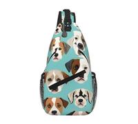 FKGKDF Divertida bolsa de pecho con estampado de bulldog inglés, ajustable y acolchada, para viajes, trabajo y uso diario