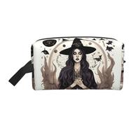 FKGKDF Magic Witch Witchcraft - Bolsa organizadora de viaje con impresión de dibujo bohemio, gran capacidad de almacenamiento para cosméticos, artículos de tocador