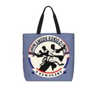 FKGKDF Taekwondo Design - Bolsas de hombro con cremallera de gran capacidad, para compras, trabajo, uso diario