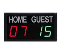 FKHFTI Marcador LED de 4 dígitos, marcador electrónico digital de fútbol de 1.8 pulgadas con control remoto, tablero de sustitución electrónica de fútbol de una sola cara, para tenis, baloncesto
