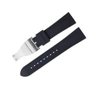 FKIMKF Correa de reloj de caucho fluorado suave para TUDOR Correa M79360.M79363 Hebilla plegable de acero inoxidable Black Bay 1958 GMT 41mm Pelagos 22mm extremo plano (Color: Negro 2, Tamaño: 22mm)