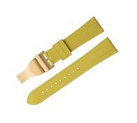 FKIMKF Correa de reloj de caucho fluorado suave para TUDOR Correa M79360.M79363 Hebilla plegable de acero inoxidable Black Bay 1958 GMT 41mm Pelagos 22mm extremo plano (Color: Amarillo 2, Tamaño: