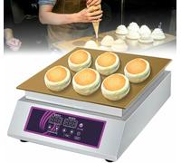 FKINGLRK Máquina eléctrica para Hacer soufflé, máquina Comercial para Hacer soufflé de panqueques Dorayaki, con Cubierta de Acero Inoxidable, para restaurantes, panaderías, Tiendas de postres