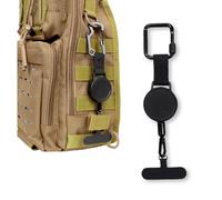 fKiZanthene Seguridad extensible para teléfono móvil con mosquetón, antirrobo, con cuerda de acero, para actividades al aire libre, compras, fotografía y vida cotidiana