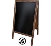 FKL DESIGN Home Deco ¡3 tamaños! Tapón para clientes expositor publicitario de pie pizarra publicitaria de pie tapón para clientes marco de madera negro pizarra publicitaria pizarra (XS 90 x 51 cm)
