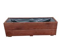 Macetero de Madera FKL para jardín, terraza, Completamente montado, D27 (Nogal, 60 cm)