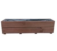 Macetero de Madera FKL para jardín, terraza, Totalmente montado, D27 (Palisandro, 90 cm)