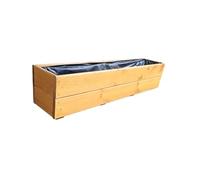 Macetero de Madera FKL para jardín, terraza, Totalmente montado, D27 (Roble, 90 cm)