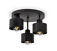 FKL DESIGN Home Deco Lámpara De Techo, Colgante Bola, Color: Negro, 382-e3-SK.