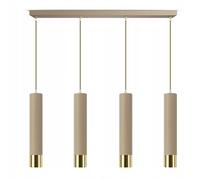 FKL DESIGN Home Deco Lámpara de techo de 4 focos, GU10, metal, de la serie N857 (crudo, BZ4)