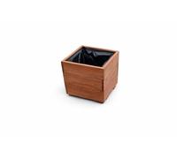 FKL DESIGN Home Deco Macetero de madera para jardín, terraza, madera impregnada D26 (nuez, 30 x 30 x 24 cm)