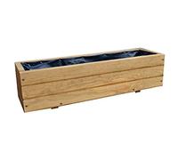 FKL DESIGN Home Deco Plato de Madera para Plantas, Ideal para jardín, balcón y terraza, Color Roble, D6 60 cm