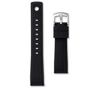 FKM - Correa de goma para reloj de buceo, 20 mm, 22 mm, color negro, azul marino, verde, pasadores de liberación rápida, diseño de bloqueo de seguridad, correa deportiva de repuesto impermeable de