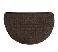fkngcp Alfombra de Puerta de Puerta Media Redonda 15x23 Pulgadas de Oscura de Oscura Absorbente rápido Alfombra de Entrada sin Deslizamiento para Entrada, baño, Dormitorio Mitad Redondo