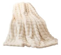 fkngcp Bubble Blanket 59x79 Inch Thick Warm Fluffy Cozy Reversible Throw Blanket for Couch, Chair, Sofa, Bed Cozy