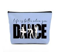 fkovcdy Bolsa de maquillaje-7, Life is Better When You Dance 3, 9.7 x 7