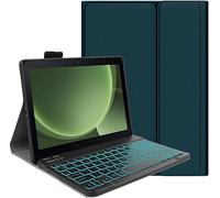 FKQLH Funda con teclado para Samsung Galaxy Tab Active5 Pro de 10,1 pulgadas SM-X350/X356B con teclado de 7 colores magnético inalámbrico Bluetooth desmontable [alemán QWERTZ] funda protectora verde