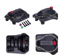 FKRTQIYN Cubiertas de Diferencia de latón con Orificio engrasante para 1/10 RC Carrero del rastreador Piezas de actualización Compatible con el Eje Frontal y Trasero 2 Piezas