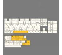 FKRTQIYN Kbdiy Retro 143 keycap Set pbt Matcha koa Compatible con Moa Style 7u ISO para teclados mecánicos Ruso japoneses Coreanos(Honey Milk-EN)