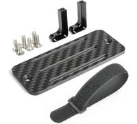 FKRTQIYN Montaje del Receptor ESC de Bandeja de Fibra de Carbono Compatible con Plataformas de trampas de rastreador 1/10 RC chasis Inferior rieles CG