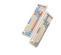 FKRTQIYN RGB Light Effect Mechanical Feel Keyboard para una Oficina silenciosa y compatibilidad de Juegos con Varios Dispositivos(Sea Salt)