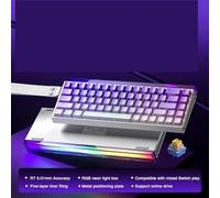 FKRTQIYN Teclado mecánico con RGB Personalizable con Gamer con Hero 68HE Magnetic Switch Rapid Trigger y 8K Devuelto Compatibilidad(Purple Contour Lines)