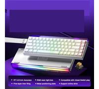 FKRTQIYN Teclado mecánico con RGB Personalizable con Gamer con Hero 68HE Magnetic Switch Rapid Trigger y 8K Devuelto Compatibilidad(White Contour Lines)
