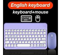 FKRTQIYN Teclado y Mouse inalámbrico para un diseño de Teclas de Silencio multilingüe Compatible(English)