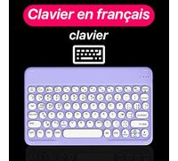 FKRTQIYN Teclado y Mouse inalámbrico para un diseño de Teclas de Silencio multilingüe Compatible(French 1)