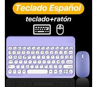 FKRTQIYN Teclado y Mouse inalámbrico para un diseño de Teclas de Silencio multilingüe Compatible(Spanish)
