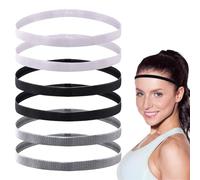 FKWKUW 6Pcs Cinta De Pelo Para Hombre, Cinta De Pelo Elástica Para Hombre, Cinta De Pelo Antideslizante Para Chico, Cinta De Pelo Deportiva Para Mujer Para Correr Fútbol Yoga Ejercicio