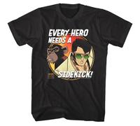 FKXCNHAA Agent Elvis Every Hero Needs a Sidekick Men's T Shirt Scatter Monkey Secret SpyBlack3XL