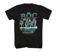 FKXCNHAA Rare Blue Oyster Cult Band Tour 82 Unisex All Size Short SleeveBlackS