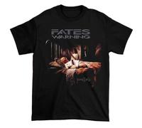 FKXCNHAA Rare Fates Warning Band Cotton All Size Men Women Cotton T-ShirtBlackS