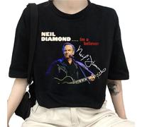 FKXCNHAA Rare Neil Diamond Signature T-Shirt Cotton Unisex All SizeBlackS