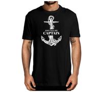 FKXCNHAA Vintage Just Call Me Captain Funny Anchor Boating Gift T Shirt Captain T Shirt BlackXXL