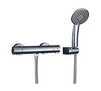 FKXSXAZ Cabezal de Ducha de baño con rociador de Mano, válvula empotrada y embellecedor incluidos, Conjunto termostático Inteligente (A)