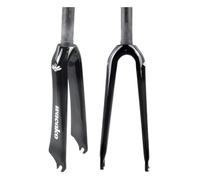 FKXSXAZ Horquilla BMX de Fibra de Carbono Freno en C, rígida, para Bicicleta Plegable de 14/16/18/20/22 Pulgadas, Tubo de dirección Recto de 28,6 mm, Horquillas sin Rosca, QR 9