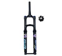 FKXSXAZ Horquilla de suspensión para Bicicleta de Turismo de 27,5 y 29 Pulgadas, Horquilla Delantera cónica de montaña de 1-1/2'', Amortiguador, Recorrido de 160 mm, Eje cilíndrico, contro