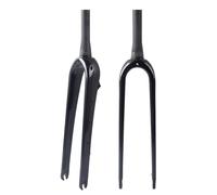 FKXSXAZ Horquilla rígida de Fibra de Carbono Bicicleta de Carretera Gravel 700C, QR 9 x 100 mm, Tubo Recto/cónico de 1-1/8", 28,6 mm, Delantera rígida para neumáticos 55C, fre